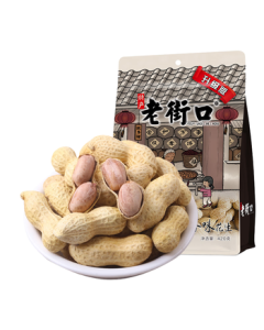 Laojiekou Garlic Flavor Peanuts 420g/Bag - Shelled Roasted Nuts, Daily Snack, New Year Treat