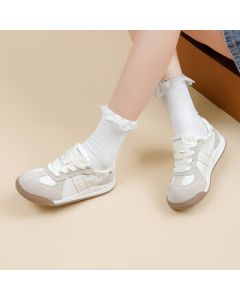 Daphne Ballet Training Shoes Women's Autumn White Sneakers Versatile Casual Sports Shoes Women's Flat Shoes White 38