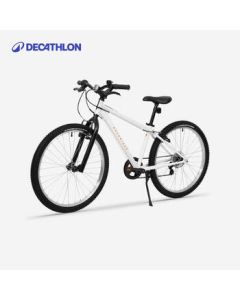 Decathlon Bicycle Mountain Bike EXPL100 Youth Mountain Bike 6-Speed 24-Inch Student Commuter Bike - 4984166