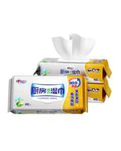 Hearttex Kitchen Wipes 40 Sheets * 3 Packs, Premium Oil-Removing Kitchen Wet Wipes, New or Old Packaging Randomly Sent