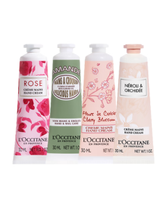 L'Occitane Hand Cream Shea Butter Long-Lasting Moisturizing 4-Piece Gift Set with Fragrance, Birthday Gift (Random Scents)