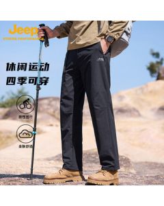 JEEP American Retro Quick-Dry Pants Unisex Lightweight Breathable Outdoor Black 3XL