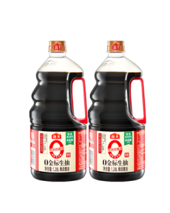 Haitian 0 Gold Label Light Soy Sauce 1.28L*2 [Premium Soy Sauce] Gold Label Series 0 Additives Preservative-Free