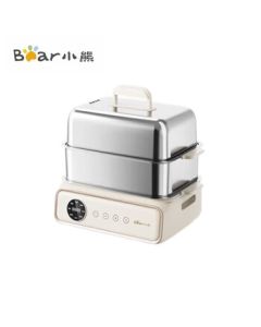 Bear Electric Steamer Multi-Function 15.5L 3-Tier Electric Steamer, Cooker, Slow Cooker, and Hot Pot Multi-Purpose Cooking Pot DZG-P20Q5 Beige