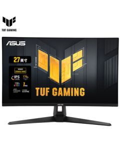 ASUS TUF 27-inch Gaming Monitor, Overclocked 170Hz, 2K IPS, G-Sync Compatible, 1ms Response, HDR10, Type-C, Speakers, KVM Support, VG27AC1A