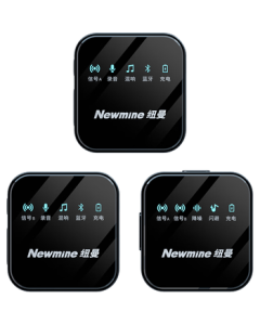 Newmine MC87 Wireless Lavalier Microphone - Dual Host Live Streaming Recording Device for Outdoor TikTok Singing, Noise-Canceling Mic for Phones, Computers, and Cameras (1 Transmitter, 2 Receivers)