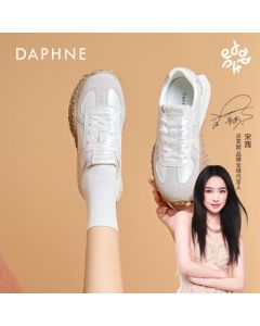 Daphne Platform Casual Shoes for Women, New Spring/Summer Collection, Versatile Breathable Sneakers, Off-White, Size 36