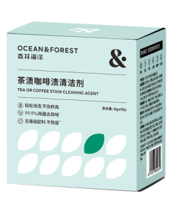 Forest & Ocean Tea Stain Cleaner for Teaware and Coffee Stains, No-Scrub Soaking Powder, 120g*1 Box