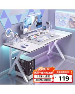 Shanshan Wooden Computer Desk for Home, Desktop Gaming Desk, Office Study Desk, Modern Simple Bedroom Table