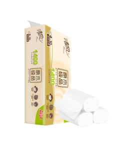 Breeze【Li Yunrui Same Style】Coreless Toilet Paper Roll, Original Wood Pure 4-Ply 1400g*1 Pack, Bath Tissue