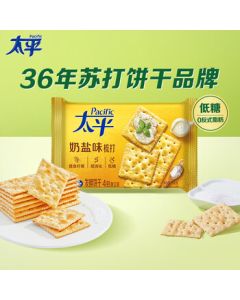 Taiping Soda Crackers Low Sugar Yeast Milk Salt Flavor 100g Easy to Digest with Dietary Fiber Snack for Breakfast