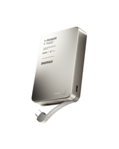MOMAX [3C Certified] 35W Built-in Cable Power Bank 20000mAh Compact & Portable, Airplane Safe, Magnetic Attachment for iPhone 17 Pro Max, Huawei, Xiaomi Phones