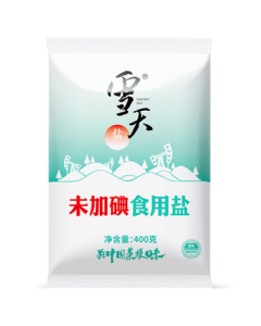 Snow Sky Refined Salt 400g [Non-Iodized] High-Purity Edible Salt Natural Deep-Rock Salt Household Seasoning Cooking Condiment
