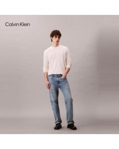 Calvin Klein Jeans 25 Early Fall New Men's Casual Commuting CK Linen Blend Base Layer Knit Long Sleeve T-Shirt