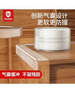 BEIDELI Transparent Hollow-Out Bumper Guard, Anti-Collision Edge Protector, Soft Cushioning Strip, Invisible & Eco-Friendly Child-Safe Non-Toxic (4 Meters)