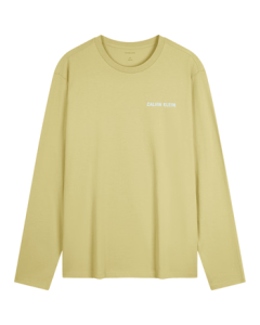 Calvin Klein Jeans 25 Fall New Men's Casual Commuting Cotton Round Neck Long Sleeve T-Shirt with CK Lettering