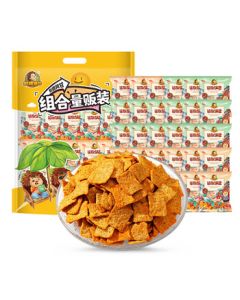 Hedgehog Agan Sichuan Pepper Crispy Snacks Combo Pack for Dormitory & Binge-Watching - Sichuan Pepper Flavor + Spicy Flavor, 15g*30 Bags