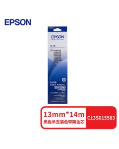 Epson C13S015583 Original Ribbon (Cartridge with Ribbon) Black Single Pack (Compatible with LQ-610KII/615KII/630KII, etc.) Ribbon Cartridge: 13mm*14m