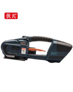 Fuxing Handheld Electric Strapping Machine for Plastic Steel Straps and PP Straps, No-Buckle Fastening Machine, Lithium Battery Heat-Seal Strapping Machine, JDC13/16 Dual Battery