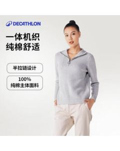 Decathlon Half-Zip High-Neck Sweater Winter Warm Pullover Long-Sleeve Sportswear-4896258
