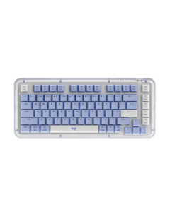 Logitech ALTO KEYS K75M Amber Series AI Custom Wireless Mechanical Keyboard, Hot-Swappable Marble Switch, Blue-Purple