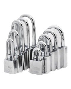 Jingku Stainless Steel Lookalike Padlock - 40mm Long Shackle Single Opening with 4 Keys, Ideal for Power Meter Boxes, Warehouse Security Doors, Anti-Theft, Anti-Prying, Waterproof