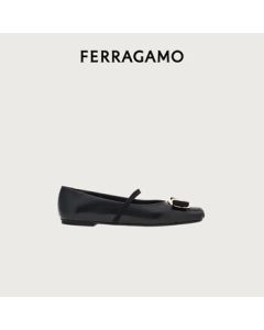 Ferragamo Women's Black Vara Emblem Ballet Flats 0768868_1C _ 95 Gift for Girlfriend