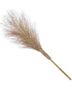 Churong Road Cleaning Bamboo Broom for Snow and Pavement, Large Cleaning Broom for Sanitation and Property, Old Branches Without Leaves, 4 lbs