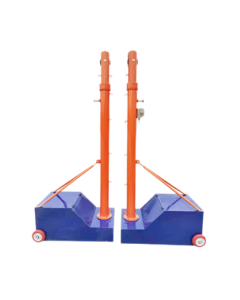 Iron Curtain City Portable Volleyball Net System - Standard Indoor/Outdoor Adjustable Badminton Posts with Liftable Outdoor Tennis Poles