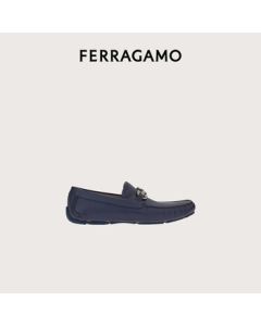 Ferragamo Men's Blue Driving Shoes 0754332_3E _ 75 Gift for Boyfriend