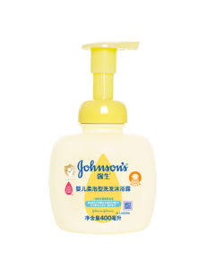 Johnson's Baby Gentle Foaming Shampoo & Wash 2-in-1, 400ml, Newborn Baby & Kids, Easy-to-Rinse Cleansing Foam