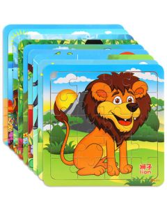 MuWanZi 12-Piece Animal Puzzle for Toddlers Early Education Cognitive Board, 3-6 Years Old Boys & Girls Toy, Perfect Birthday Gift for Kids