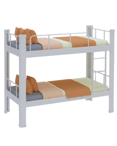 Yuan'ao High-Low Bunk Bed for Student Dorms, Double-Decker Staff Apartment Bed with Bed Board and Mattress, 1 Meter Wide