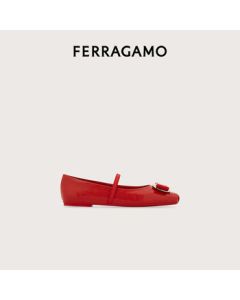 Ferragamo Women's Red New Vara Ballet Flats 0781749_1C _ 70 Gift for Girlfriend