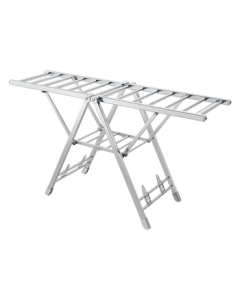 JingDong J.ZAO Floor Standing Clothes Drying Rack, Thickened Aluminum Alloy Foldable Wing-Type for Indoor/Outdoor Balcony Hanging