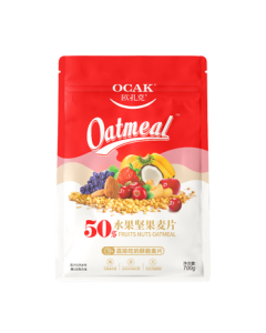 OZAK 50% Fruit & Nut Oatmeal 700g - Nutritious Breakfast, Instant Convenient Meal Replacement, Pairs Well with Milk