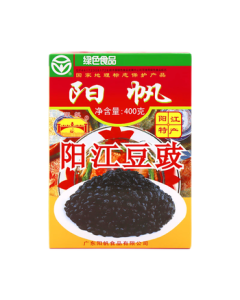 Yangfan Yangjiang Dried Fermented Black Beans, Original Flavor Granules, No Additives, for Stir-Fry, Steamed Fish, and Spare Ribs, Red Box 400g