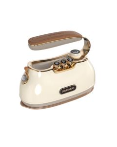 DAEWOO Handheld Steamer Mini Star Ironing Machine, Portable Travel Steam Iron with Self-Cleaning and Sterilization Function HI-036 Nordic White