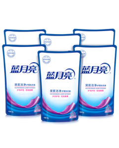 Blue Moon Deep Clean Laundry Detergent, Lavender Scent, 1kg*6 Bag Refill, Powerful Stain Removal