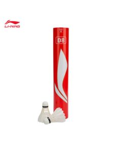 Li-Ning D8 Duck Feather Shuttlecock - Stable Flight & Durable (Pack of 12) Genuine