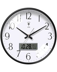 Polaris (POLARIS) Wall Clock Round Living Room Clock Perpetual Calendar Modern Quartz Clock Stylish Calendar Wall Clock Creative Hanging Watch 6810 Black