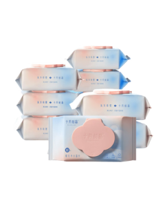 October Crystal Baby Wet Wipes [80 Sheets * 10 Packs] Gentle Hand & Mouth Wipes for Newborns