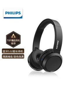 PHILIPS H4205 Black Wireless Bluetooth Headphones Over-Ear Headset with Microphone for Computer, Office, Education, Online Classes, and Listening