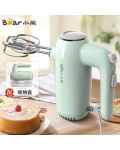 Bear Handheld Electric Egg Beater, Home Mini Whisk for Cream and Milk Foam, Baking Hand Mixer with Storage Case DDQ-B01F7