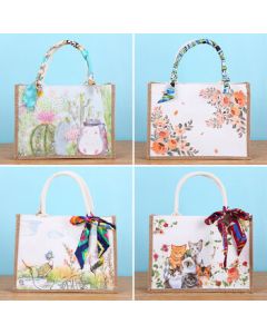 Jing Ruo Fan Xing Warm-up DIY Decoupage Canvas Tote Bag Craft Kit Handmade Burlap Bag (Horizontal Version, Minimum 5 Sets)