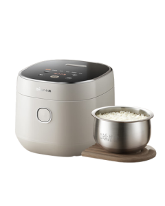 Bear Electric Rice Cooker 0 Coating 3L Stainless Steel Pot Inner Pot for 2-6 People, Multi-functional Coating-Free Rice Cooker, Tourmaline Gray DFB-P30H3