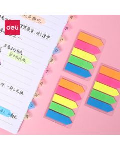 Deli 9064 Index Label Sticky Notes, Colorful Small Strips, Index Bookmark Tags for Classification and Tab, 12x43mm Mixed Pack