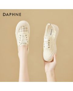 DAPHNE Women's Sneakers - Mesh Breathable Comfortable Casual Shoes for Students 4022101472 White Size 38