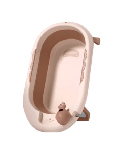 JingDong JingZao Foldable Baby Bathtub with Seat and Recline, Includes Bathtub, Bath Net, and Bath Mat 3-Piece Set