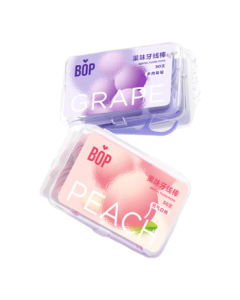 BOP Special Research (bop) Dilraba Same Flavor Dental Floss Picks - Refreshing White Peach 50pcs + Juicy Grape 50pcs